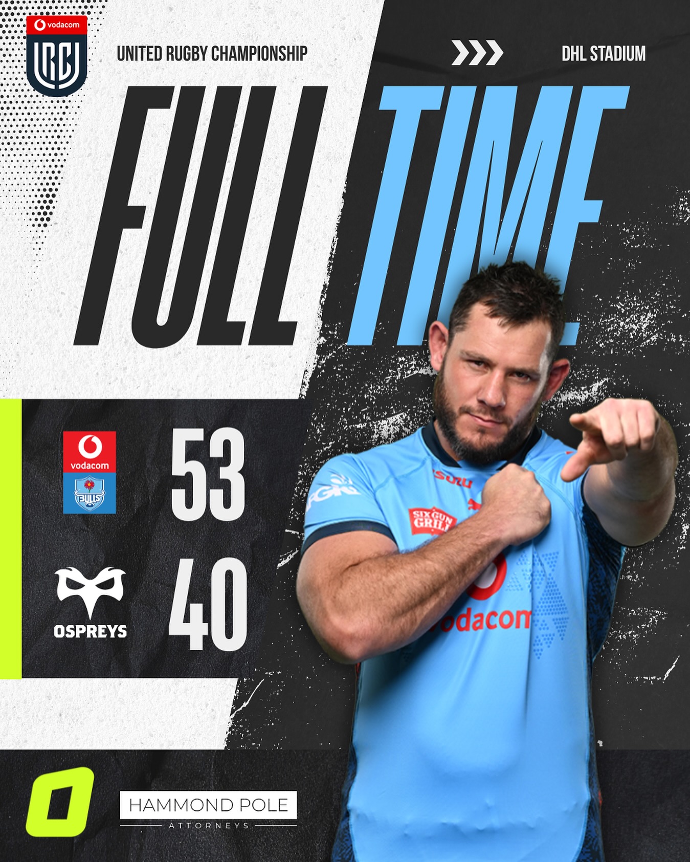 🐂 First Win Secured! 💪
After a scrappy first half in Pretoria, the Vodacom Bul